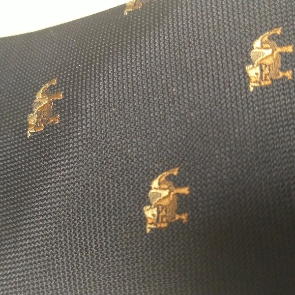 Silk Necktie with Bulldogs on a Navy background from Jos A Bank - Picture 2 of 15